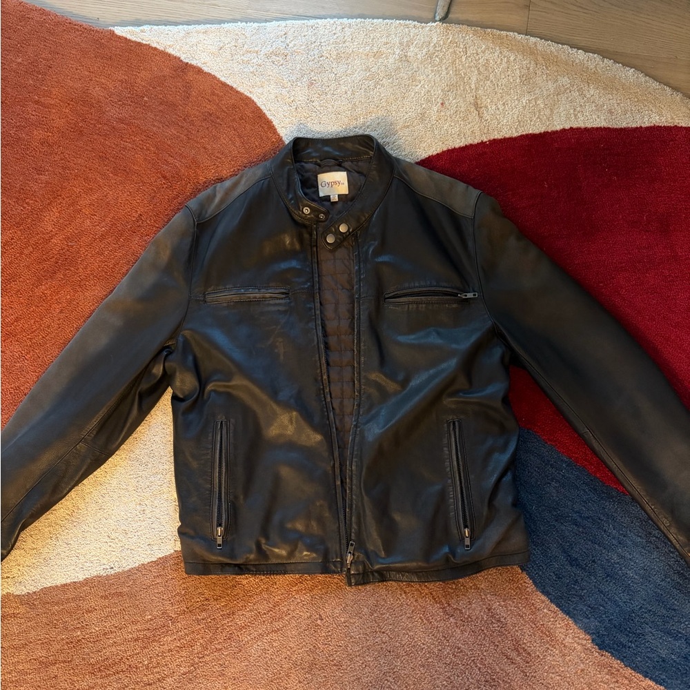 Black Leather Moto Jacket